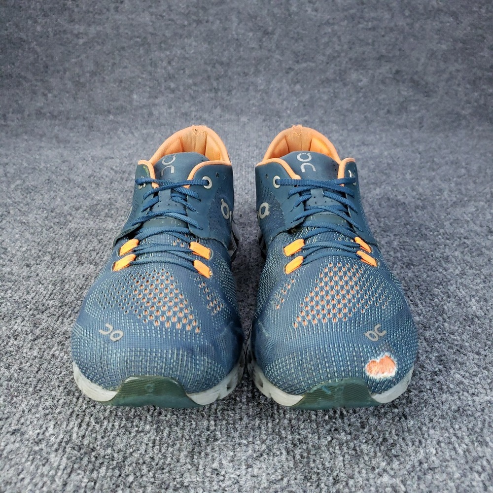 On Cloud X Shoes Mens‎ Size 9 Blue Orange Running Sneakers Lightweight - Picture 2 of 16